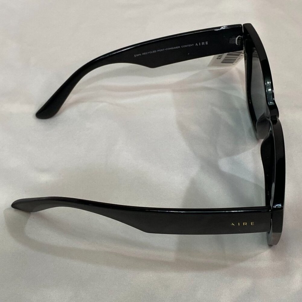 Aire Haedus Oversized Square Cat-Eye Sunglasses Black Smoke Mono NWOT - Picture 8 of 10